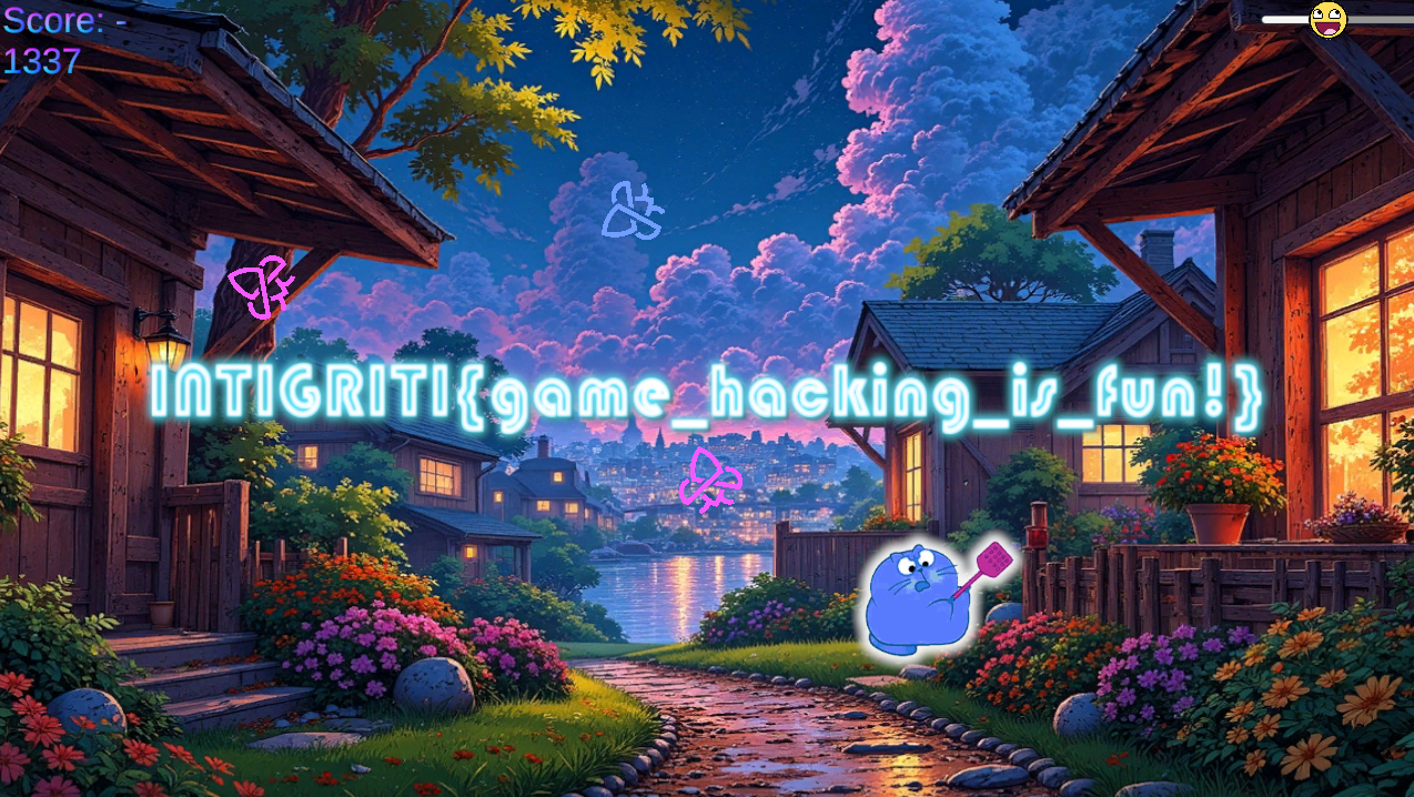 Game displaying flag after win condition triggered