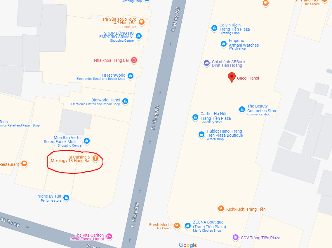 Map view identifying the exact building