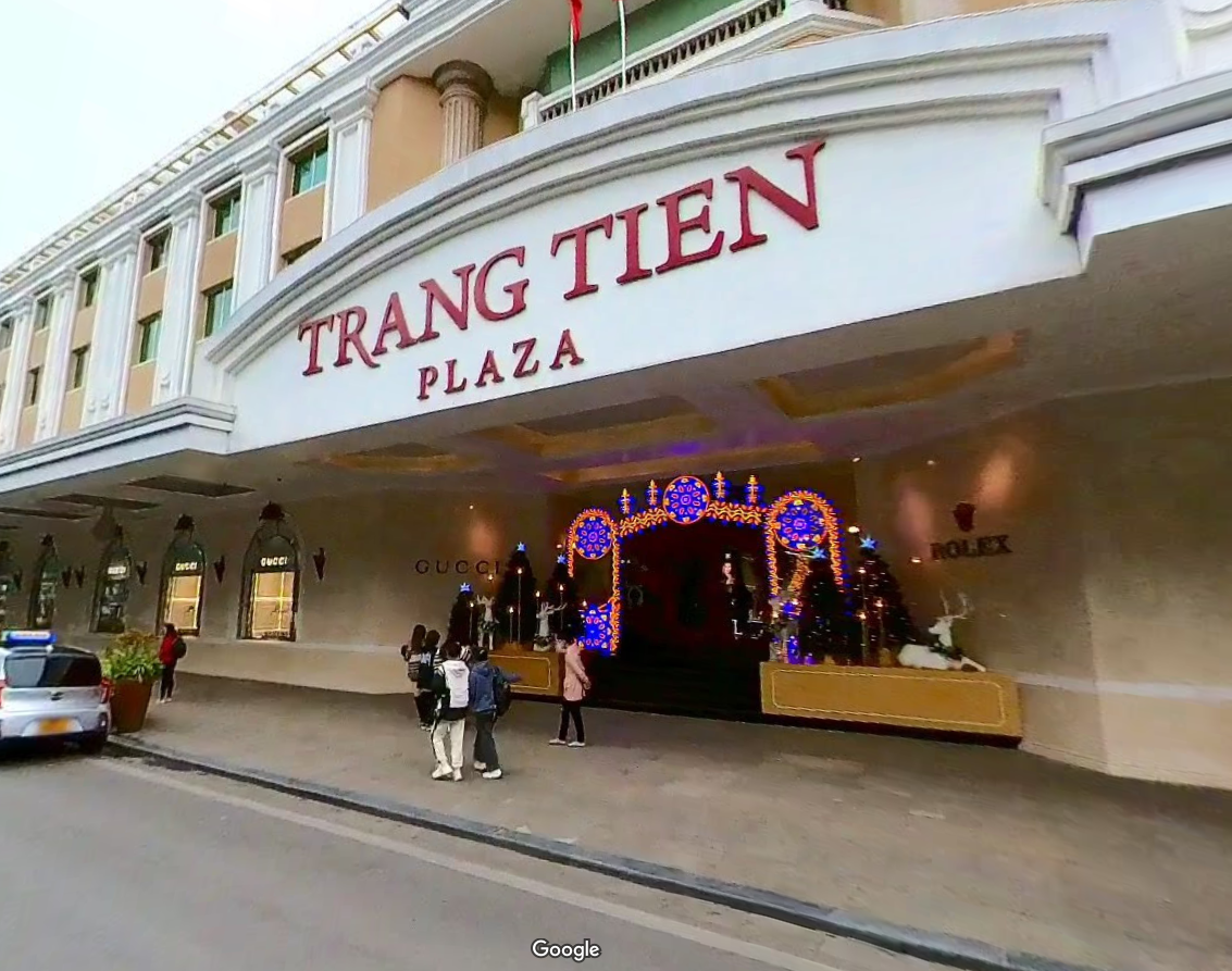 Street View showing matching angle near Trang Tien Plaza