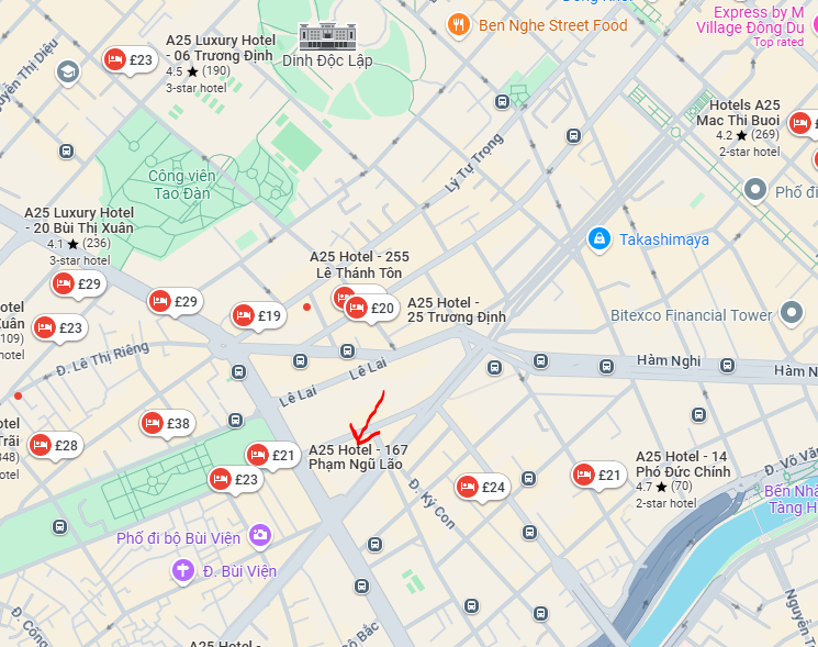 Google Maps search results for Little Hanoi Egg Coffee locations