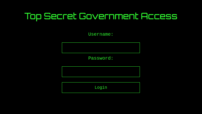 Secret login portal discovered via robots.txt with username and password fields
