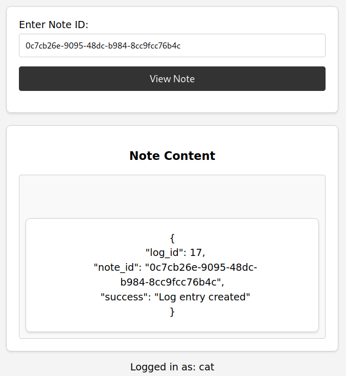 Injected debug-content elements enabling rendering of log response JSON