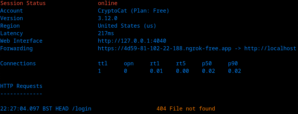 Incoming SSRF request received by attacker server