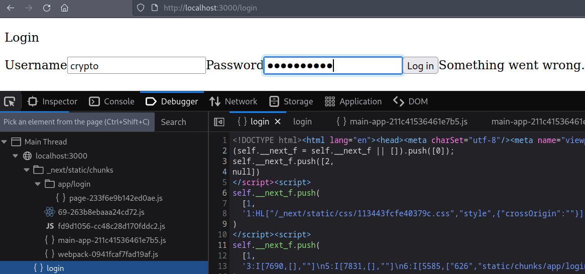 Login page showing admin login form