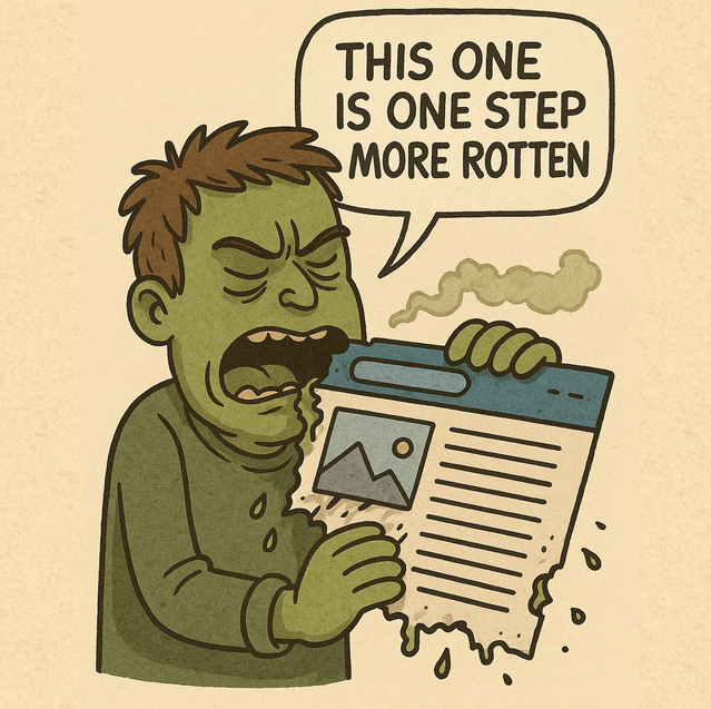 My Second CTF landing page showing a Rotten-style interface with a hint about content discovery