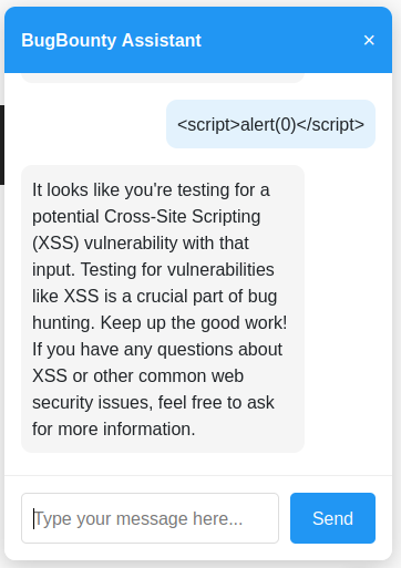 Initial interaction attempts with the LLM chat assistant