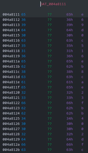 Copying raw byte string from Ghidra