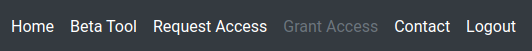 Grant Access option greyed out in navbar