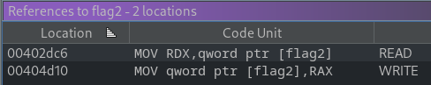 Flag 2 reference locations
