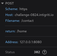 Contact form redirect using return parameter