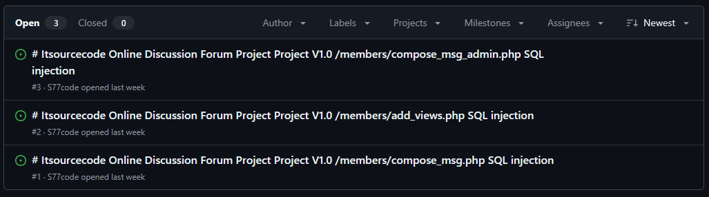 Example of low-quality CVE farming PoCs posted to GitHub issues